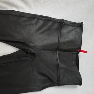 SPANX Black Faux Leather Leggings Medium-Brand New!